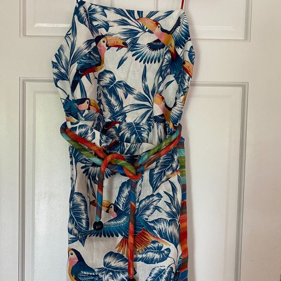 Farm Rio Flying Toucans Open Back Dress, NWT - Picture 4 of 6